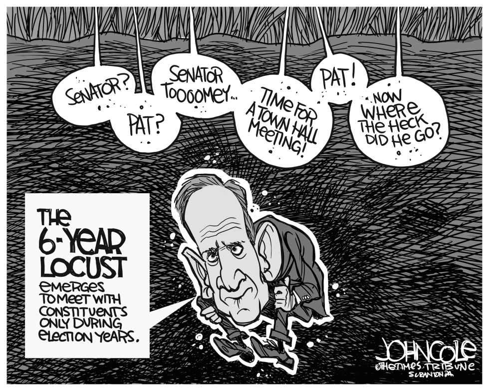 LOCAL PA Toomey goes underground BW