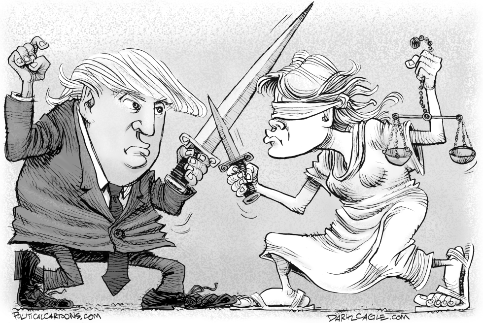  TRUMP VS LAS CORTES by Daryl Cagle