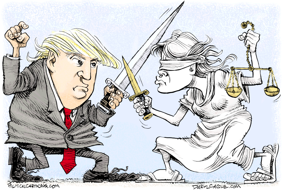  TRUMP VS LAS CORTES  by Daryl Cagle