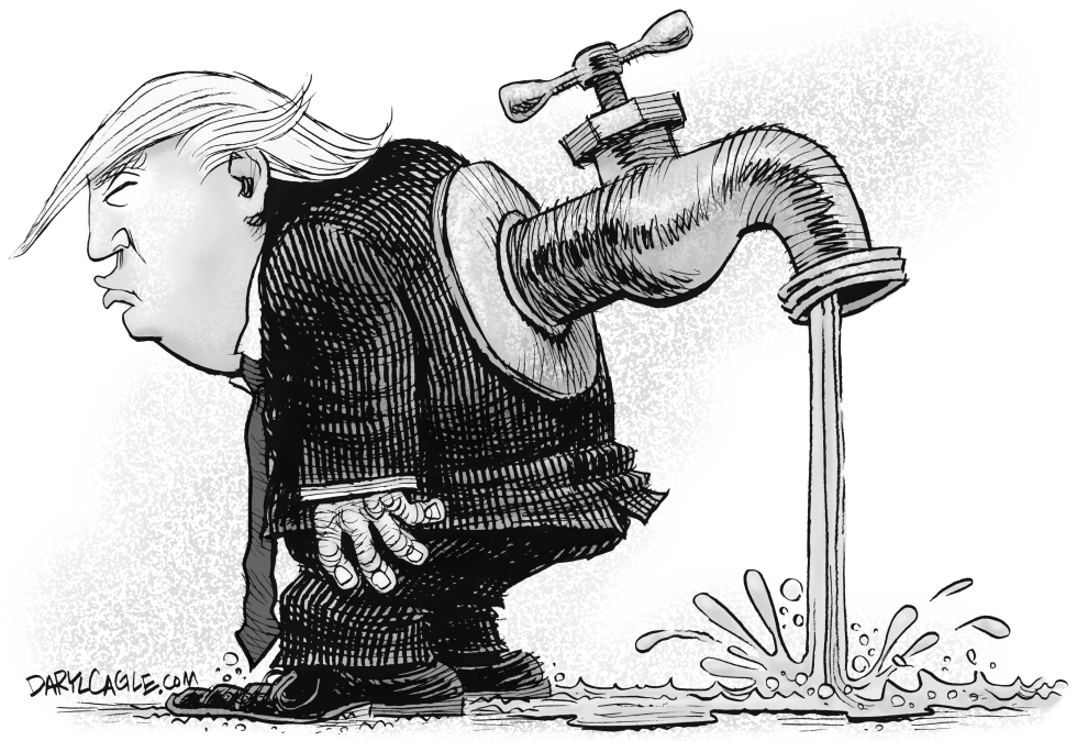  FUGAS DEL GRIFO DE TRUMP by Daryl Cagle