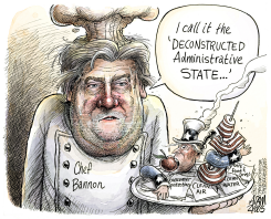 CHEF BANNON  by Adam Zyglis