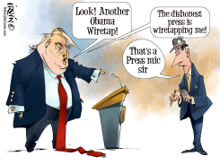 THE PRESS WIRETAPS DONALD by Trevor Irvin