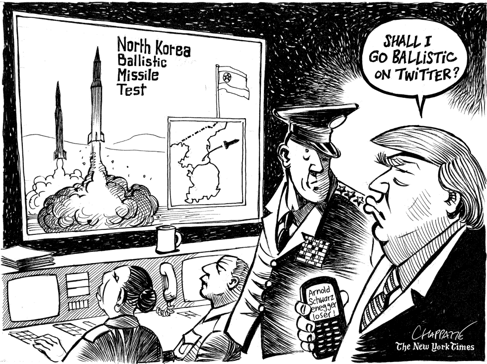  NORTH KOREA LAUNCHES BALLISTIC MISSILE by Patrick Chappatte