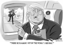 TRUMP SEES OBAMA EAVESDROPPING ON AIR FORCE ONE by R.J. Matson