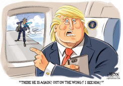 TRUMP SEES OBAMA EAVESDROPPING ON AIR FORCE ONE by R.J. Matson