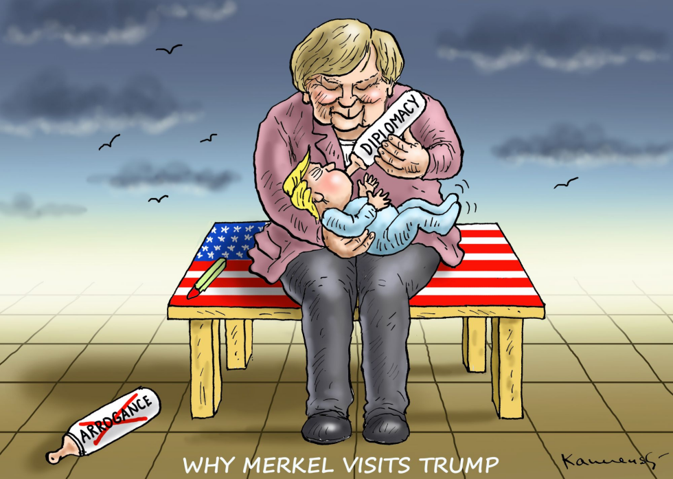 Merkel Feeds Trump