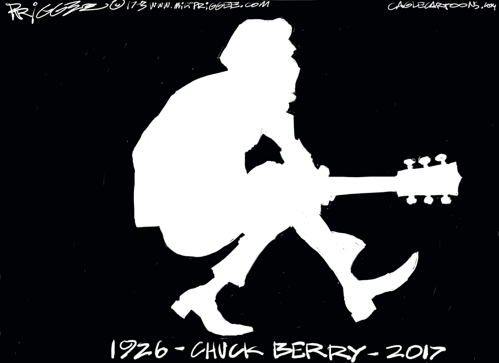  CHUCK BERRY -RIP by Milt Priggee