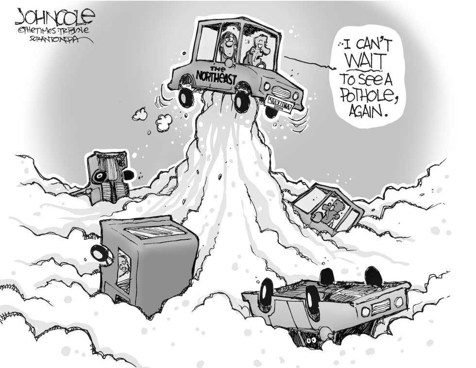 NE potholes BW