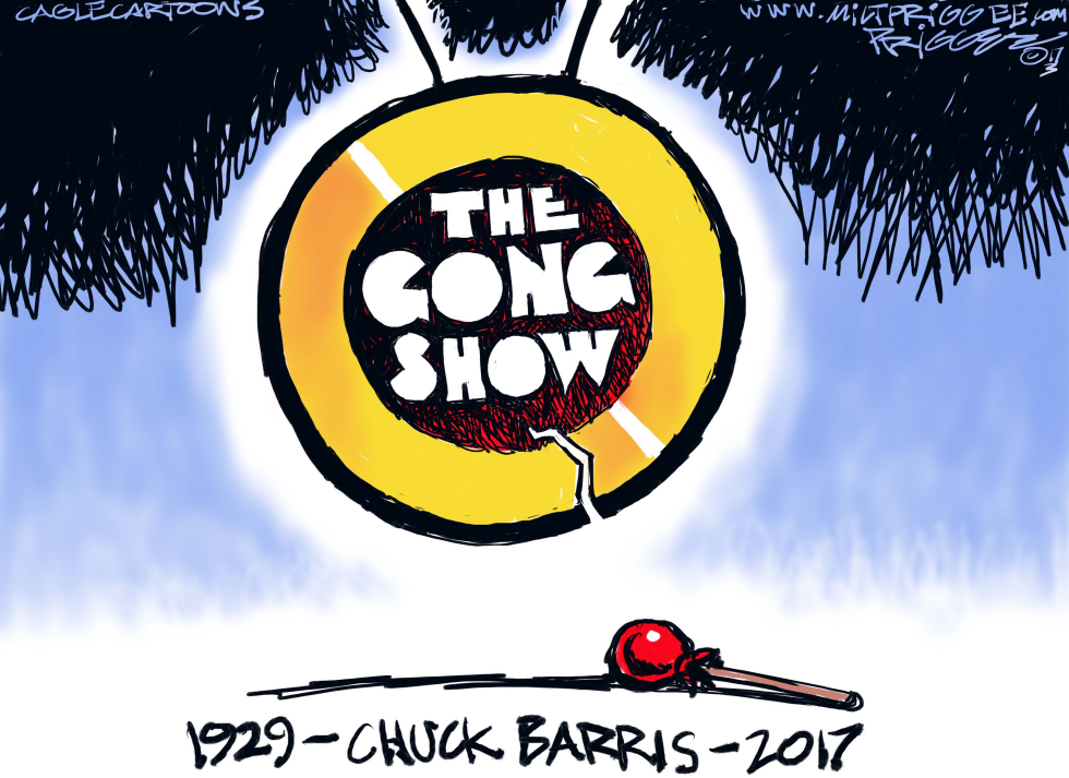  CHUCK BARRIS -RIP by Milt Priggee