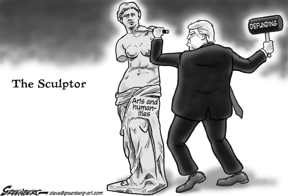Trump the Sculptor bw