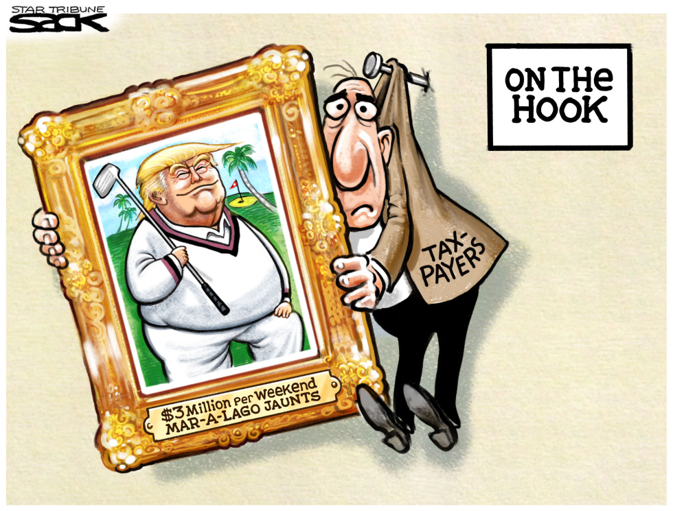  TAXPAYER HOOKED by Steve Sack