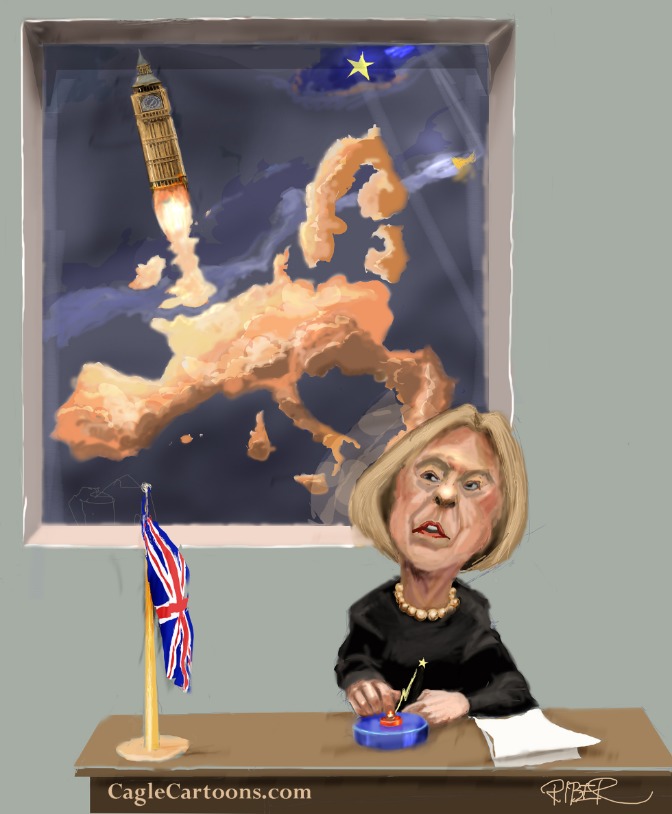  THERESA MAY ON BREXIT DAY by Riber Hansson