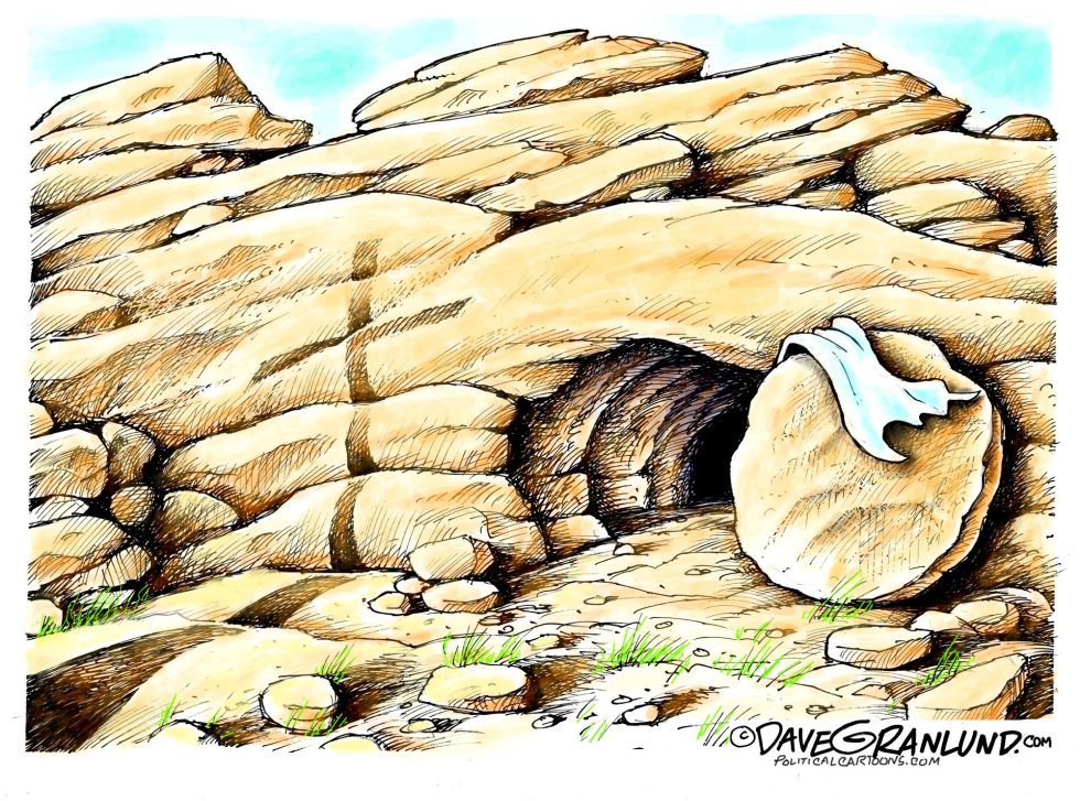 Easter empty tomb COLOR