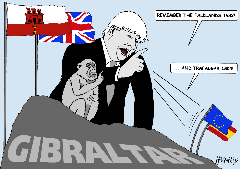  BORIS JOHNSON AND GIBRALTAR by Rainer Hachfeld