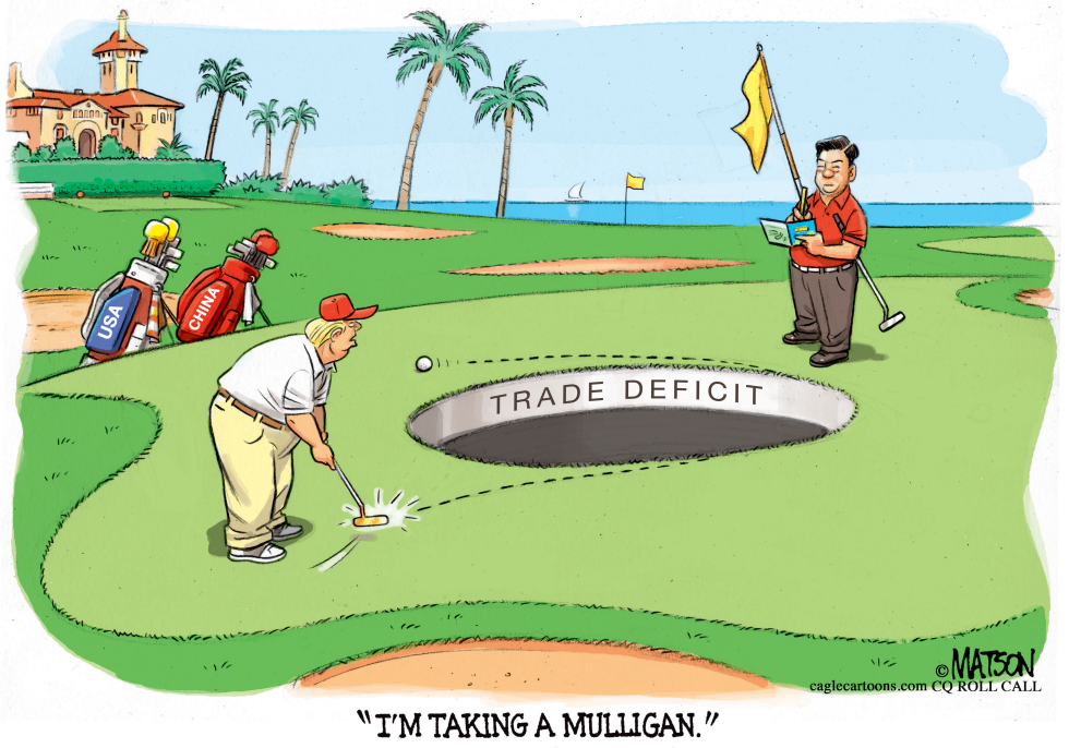 Golf Course Diplomacy At Mar A Lago-COLOR