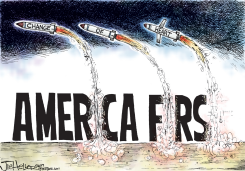SYRIAN FIRST by Joe Heller