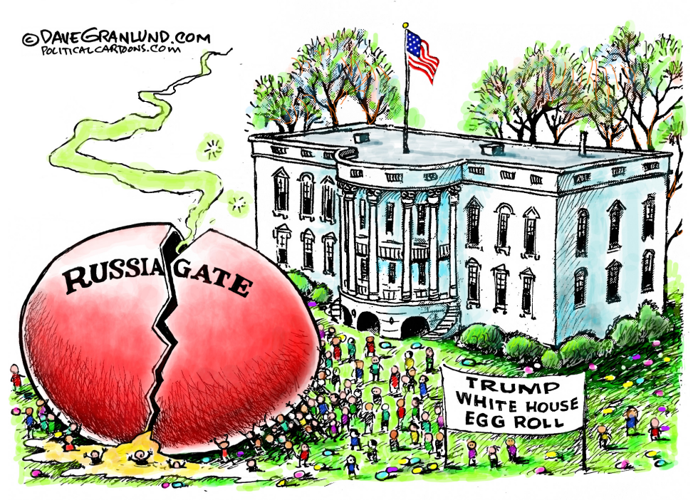  TRUMP WHITE HOUSE EGG ROLL by Dave Granlund