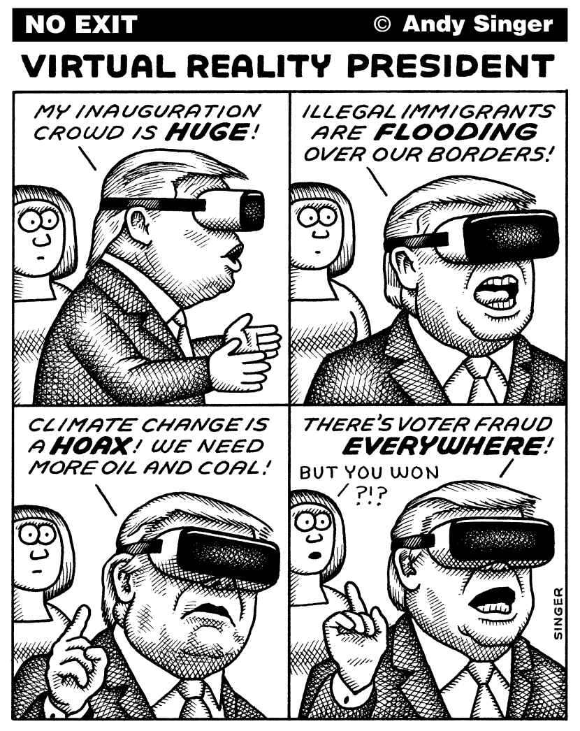 Virtual Reality President black and white version