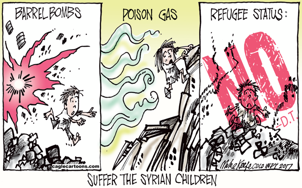  SYRIAN CHILDREN by Mike Keefe