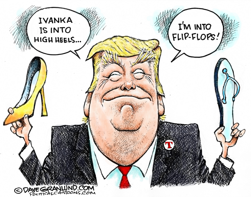 Trump flip-flops