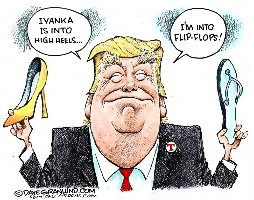 Trump flip-flops