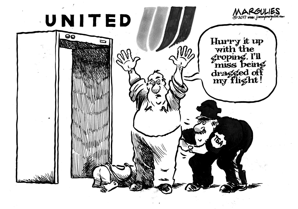 United Airlines dragging passenger