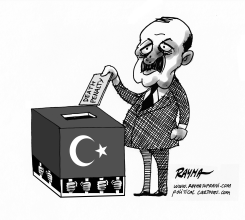ERDOGAN'S DEATH PENALTY BW by Rayma Suprani