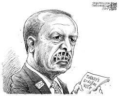 TURKISH PRESIDENT ERDOGAN by Adam Zyglis