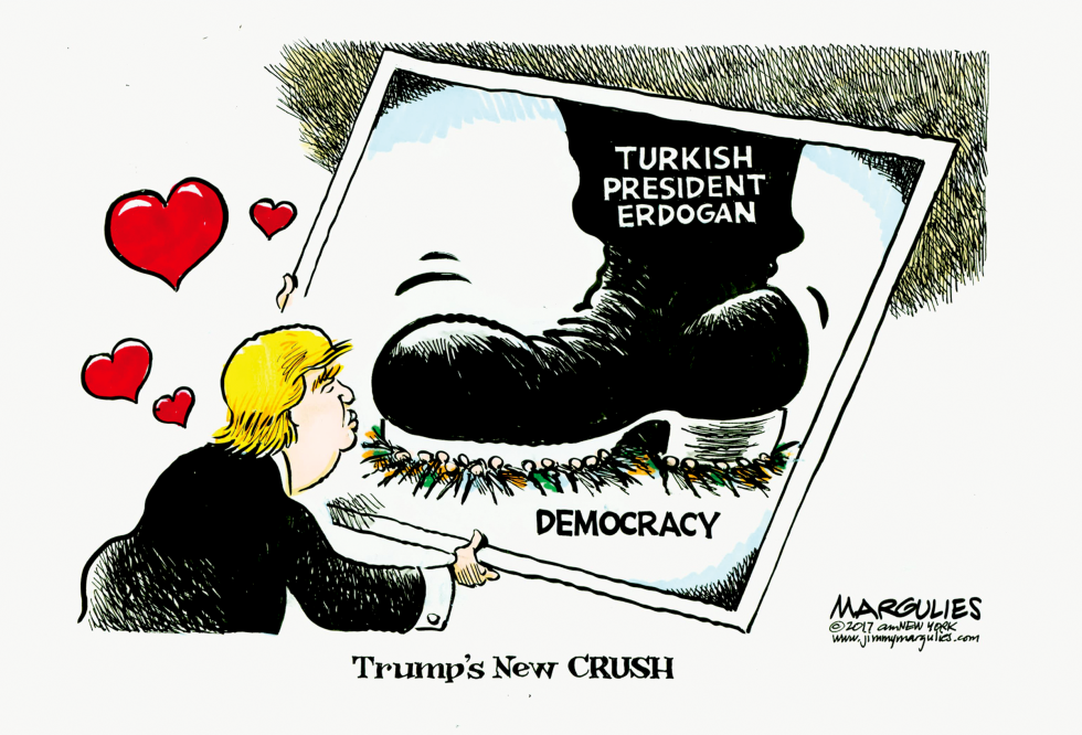 Trump and Turkish President Erdogan color