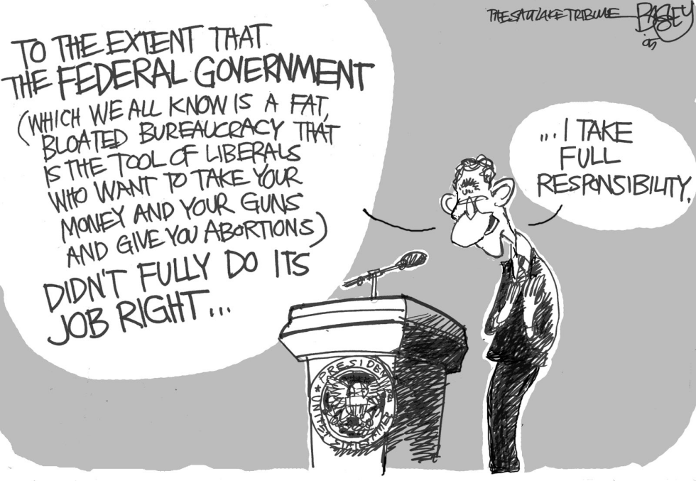 Bush kind of Takes Responsibility