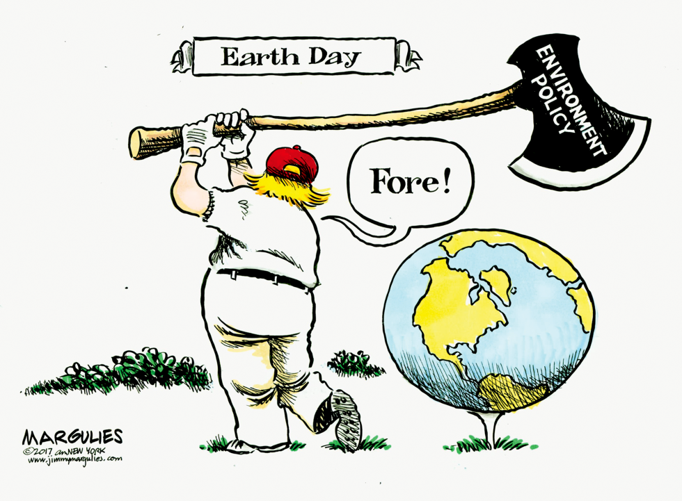 Trump and Earth Day color