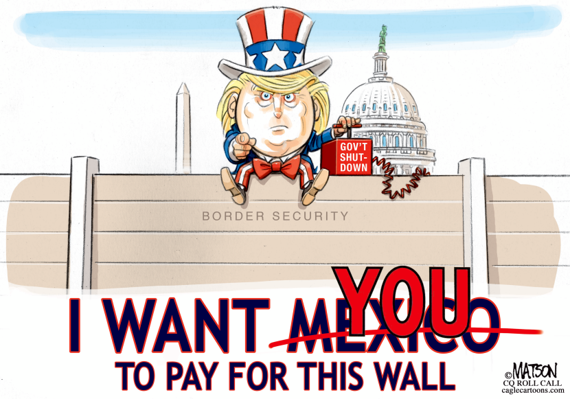 Trumpty Dumpty Government Shutdown Threat-COLOR