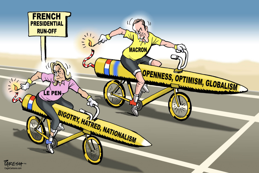 Macron, Le Pen in run-off
