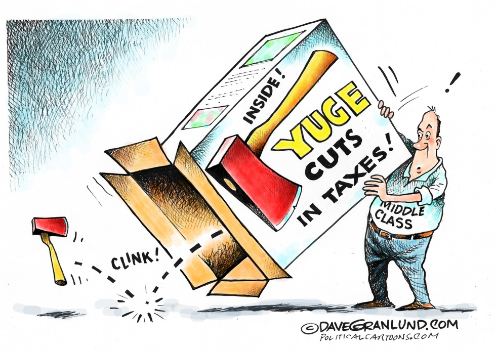  MIDDLE CLASS TAX CUTS by Dave Granlund