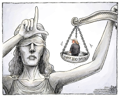 TRUMP 100 DAYS  by Adam Zyglis