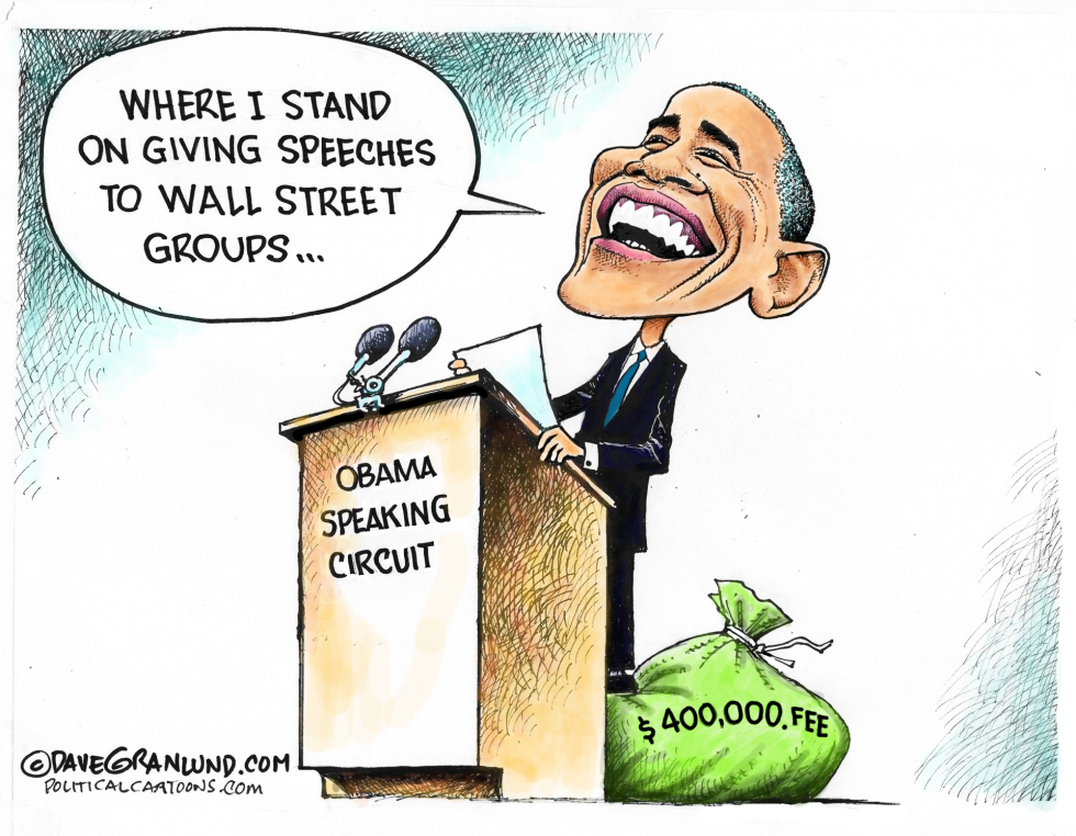  OBAMA WALL ST SPEECHES by Dave Granlund