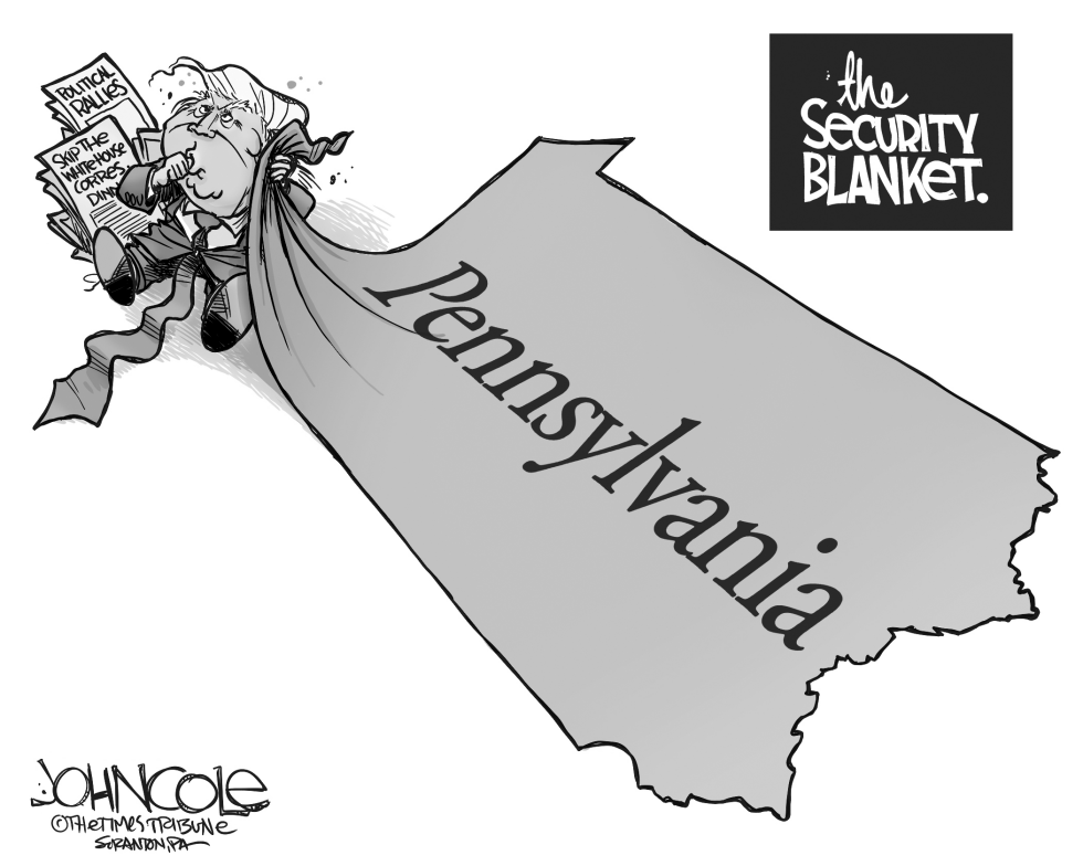 Trump and Pennsylvania BW