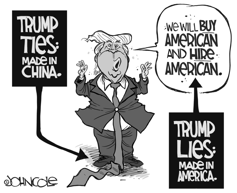 Ties and lies BW