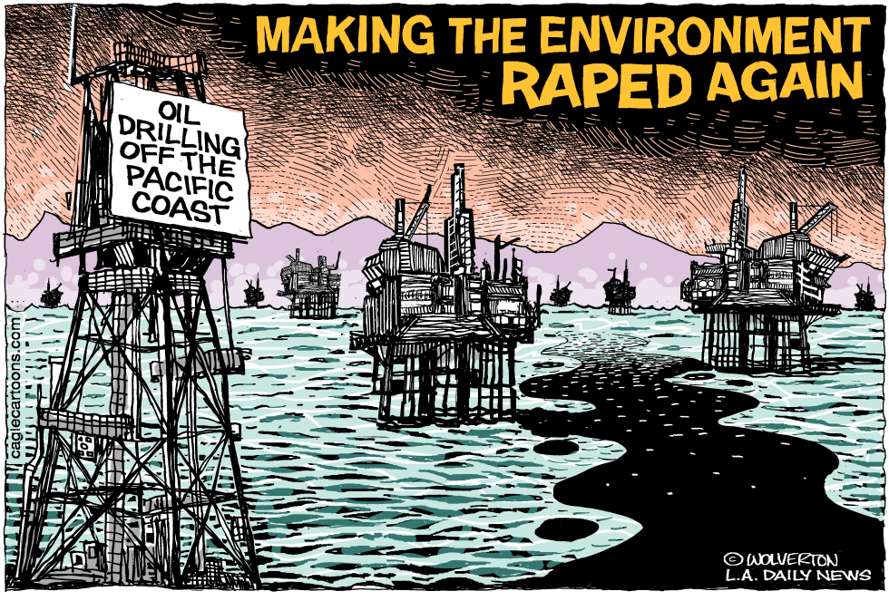  PACIFIC COAST OFFSHORE OIL DRILLING by Wolverton