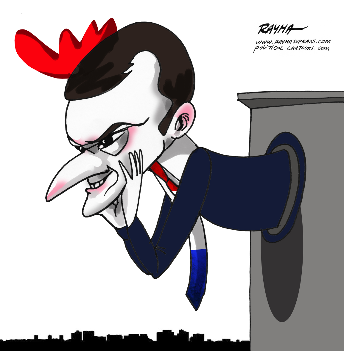 Macron Cartoon / Photo Drole Macron Coronavirus | MemeFree / Drawing