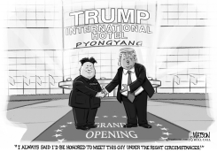 TRUMP HONORED TO MEET KIM JONGUN by R.J. Matson