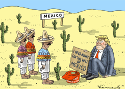 THE WALL OF MEXICO AND TRUMP by Marian Kamensky