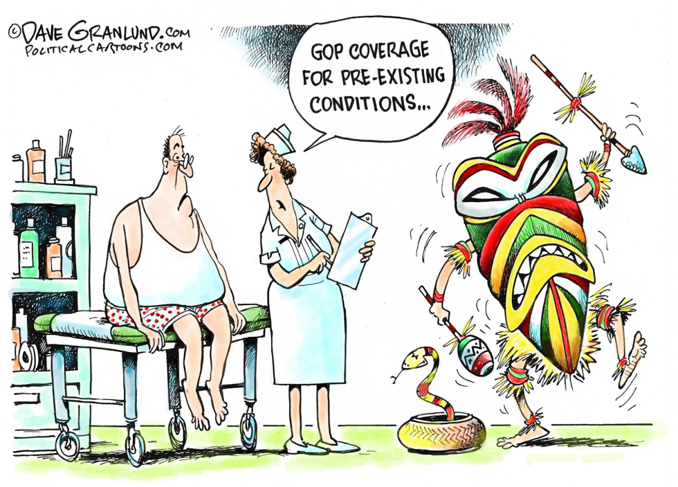  GOP HEALTH COVERAGE by Dave Granlund