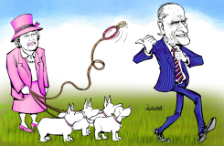 PRINCE PHILIP RETIRES by Peter Lewis