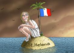 MARINE LE PEN ON ST. HELENA by Marian Kamensky