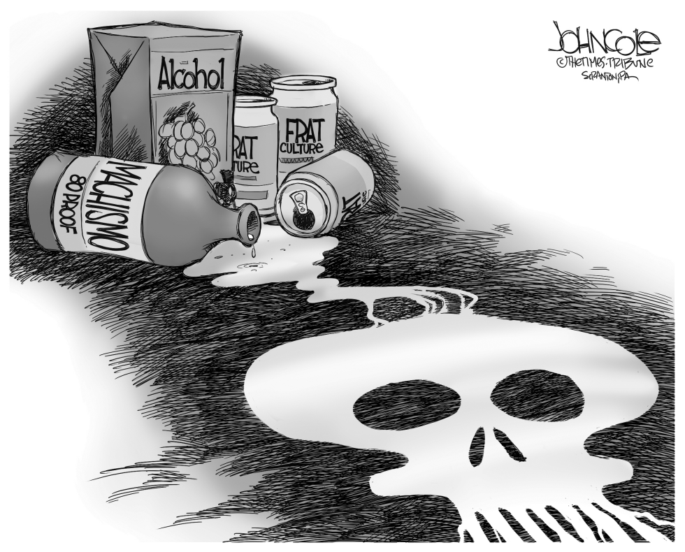 Fraternities and booze BW
