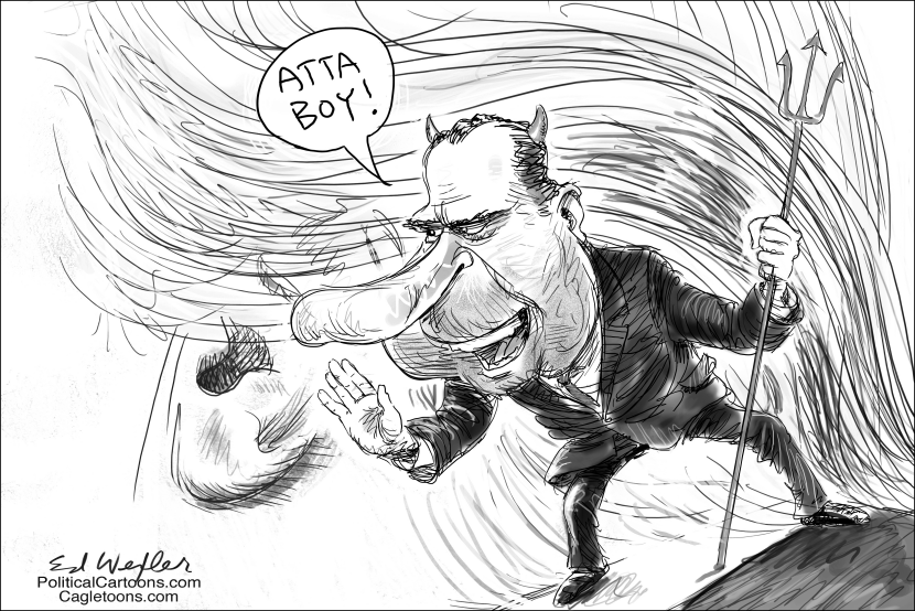 Nixon in Trumps Ear bw