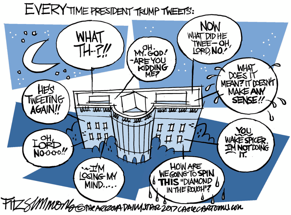  WHEN TRUMP TWEETS by David Fitzsimmons