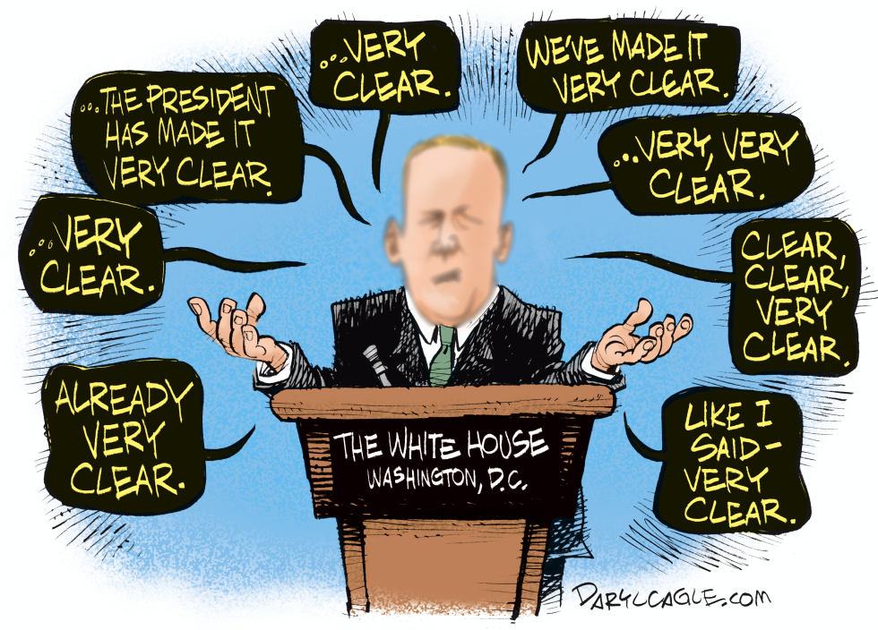  SEAN SPICER - VERY CLEAR by Daryl Cagle