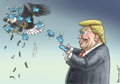 TRUMPS TWITTER ATTACK by Marian Kamensky